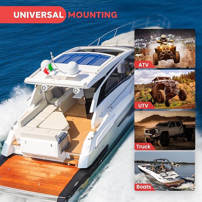 Parlantes Marinos Pyle 4" Impermeables para ATV, UTV, Botes miniatura 5