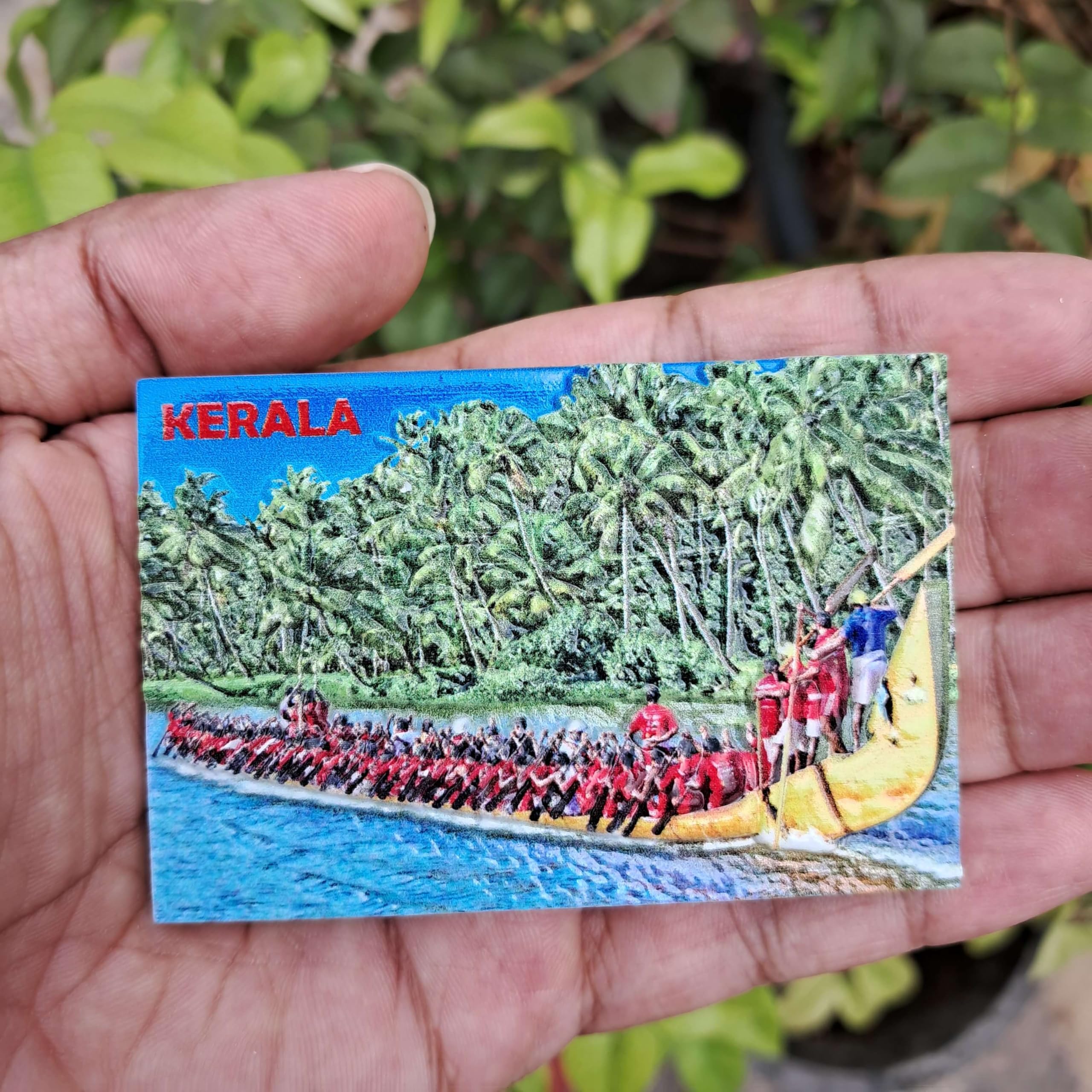 Swadeshi Desire™Kerala Snake Boat Race Vellamkali 3D Polymarble Fridge Magnet