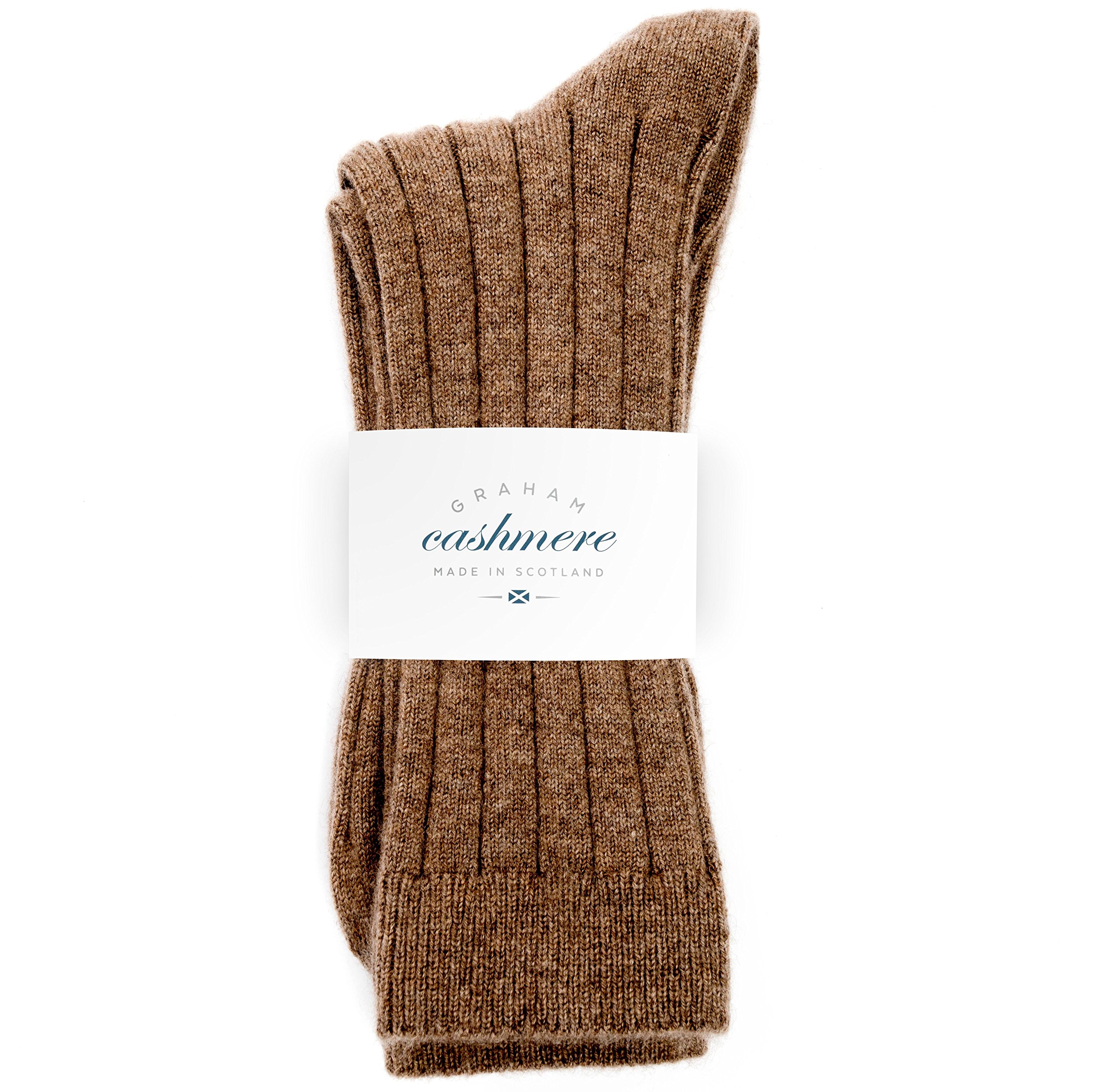Graham CashmereMen's Cashmere Rib Socks Gift Boxed