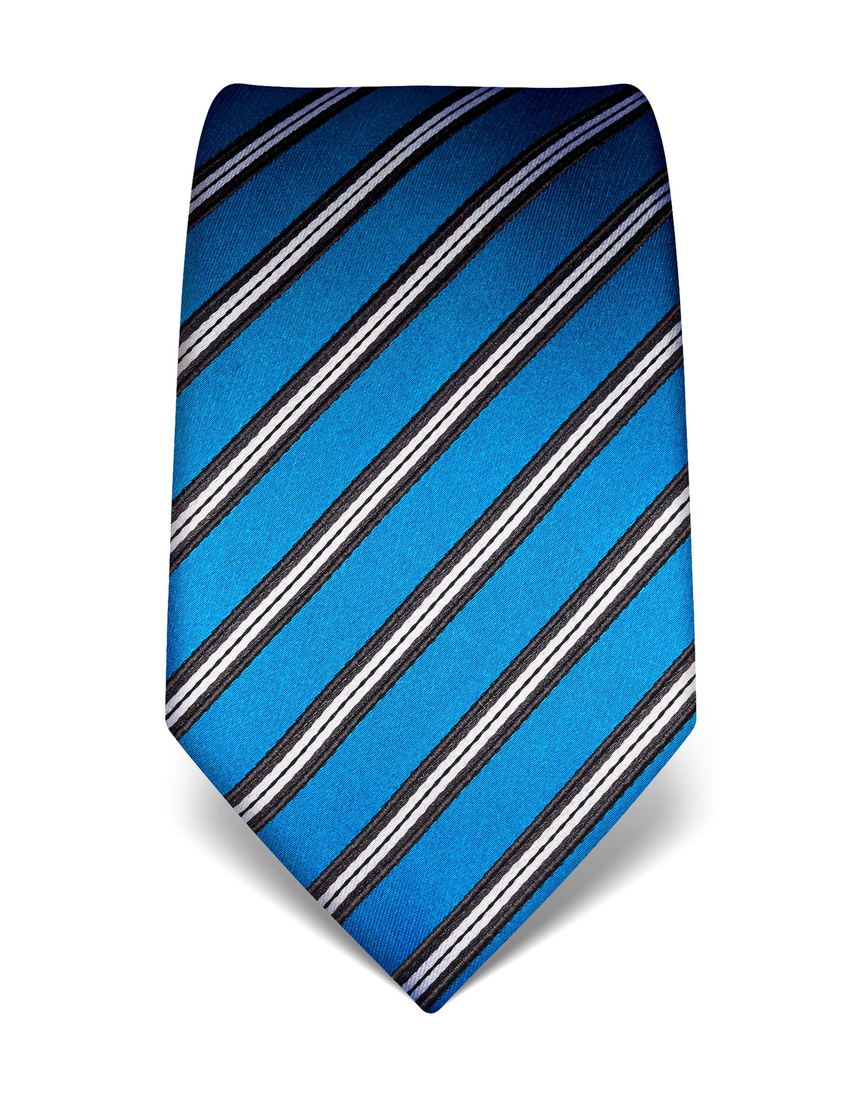 Vincenzo Boretti Herren Krawatte reine Seide gestreift edel Männer-Design zum Hemd mit Anzug für Business Hochzeit 8 cm schmal/breit