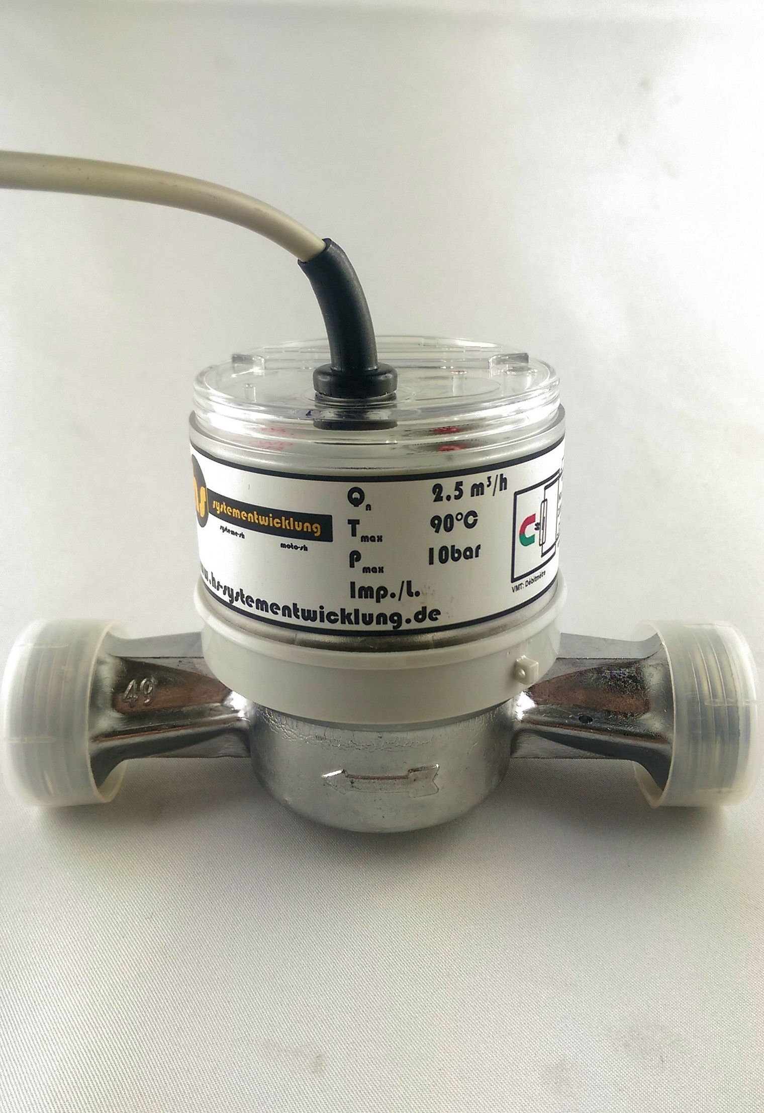 Débitmètre avec sortie d'impulsion Compteur d'eau Générateur de débit d'eau 1 Imp./L Qn 2,5m³/h