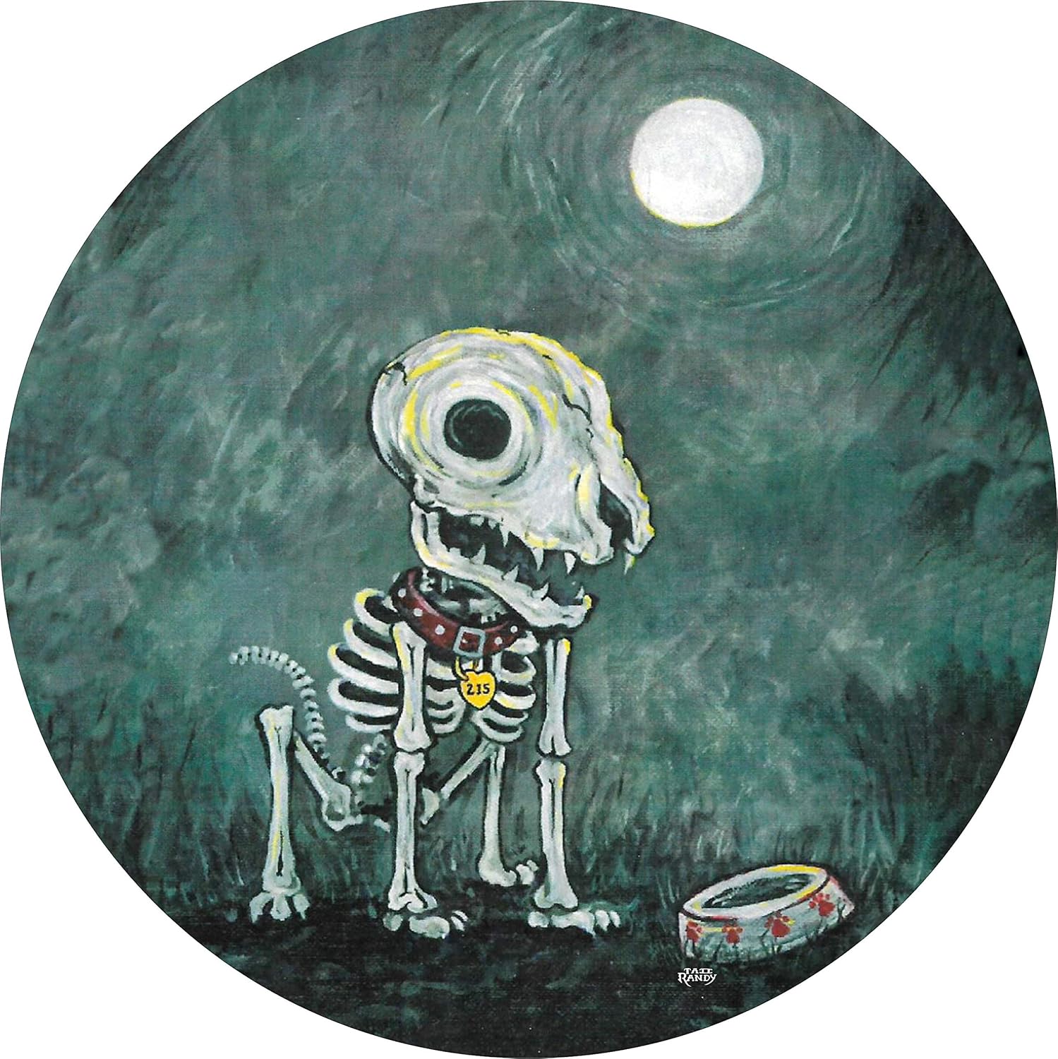 TIRE COVER CENTRAL Grateful Skeleton Dog Wheel Spare Tire Cover (Select tire Size/Back up Camera Opening in MENU) Sizes for Any Make Model for 225/75R15