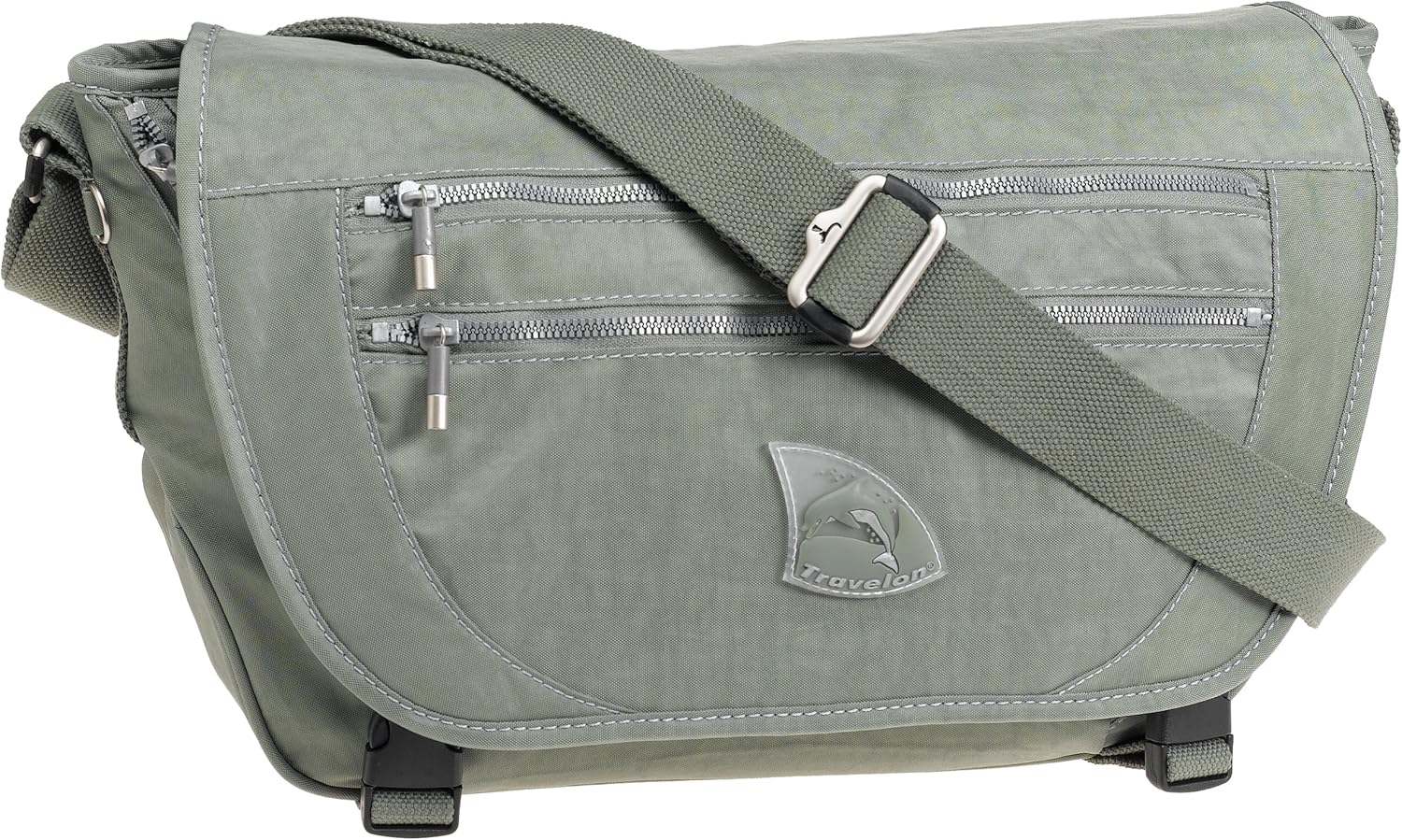 Travelon Dolphin Collection Messenger Bag, Sage, One Size