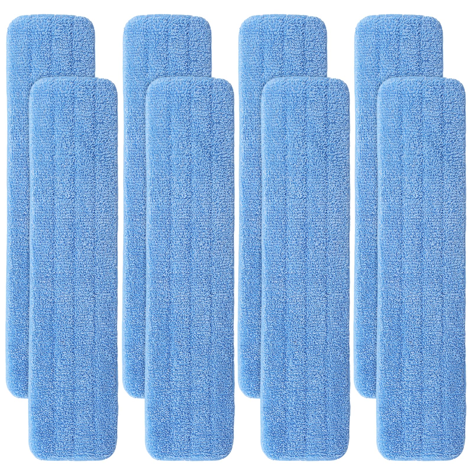Replacement Microfiber Pad for Rubbermaid Commercial 24 Inch Mop Head - 8 Pack Wet &amp; Dry Commercial Cleaning Refills Reusable Mop Refills Fit for Any Microfiber Flat Mop System 24"