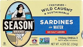 Seasons No Salt Added in Water Sardine, 4.375 oz