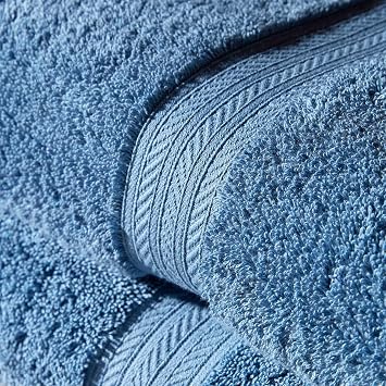 Christy Renaissance 2 Bath Towels Set | Denim Blue | 100% Egyptian Cotton Pile | Luxuriously Soft and Super Absorbent | 675 GSM | Plush Fluffy and Long Lasting
