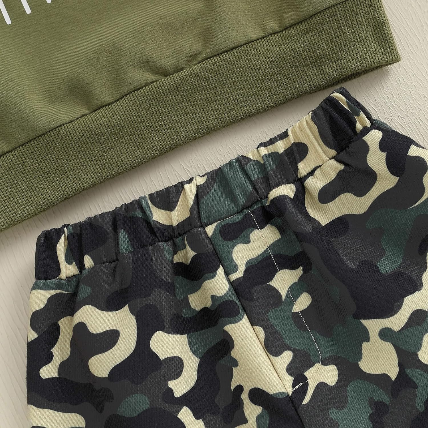 wdehow Toddler Kids Baby Boy Fall Outfits 1T 2T 3T 4T 5T Letter Print Long Sleeve Tops Camouflage Pants Winter Clothes Sets - Image 5