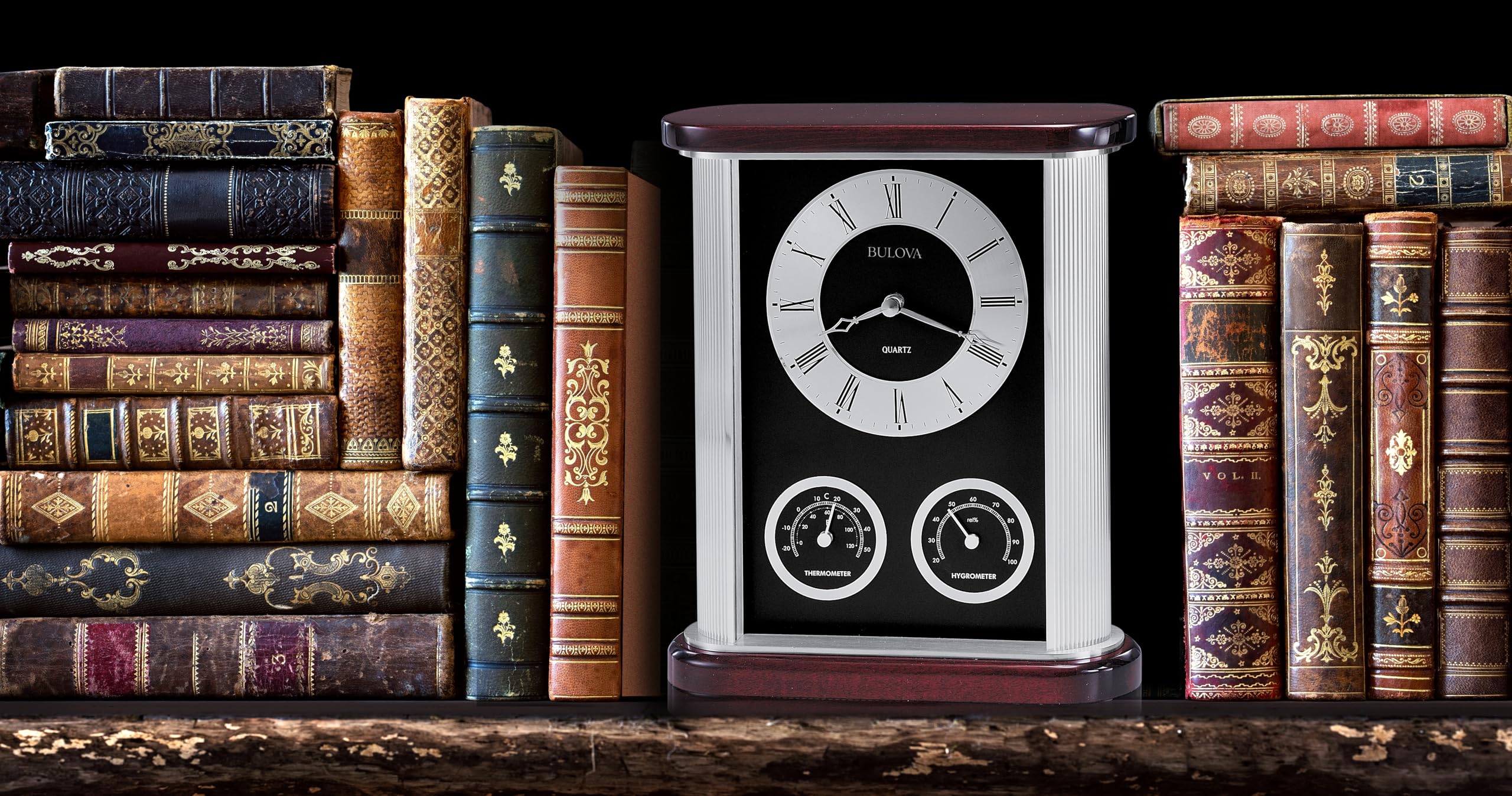 Amazon.com: Bulova B7590 Belvedere Executive Clock : Home & Kitchen