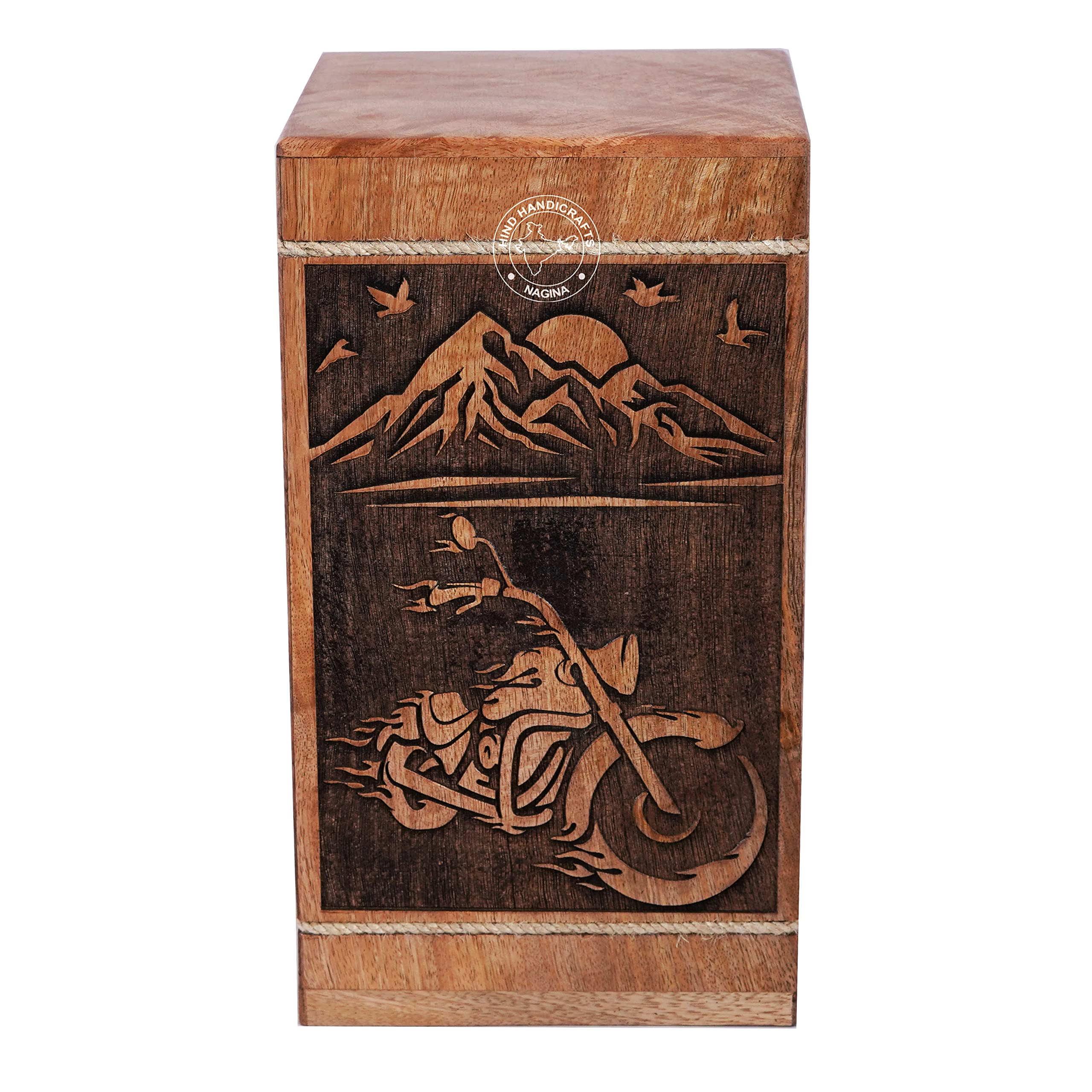 Urnas de madera hechas a mano para cenizas humanas para adultos, grandes, urna de cremación para cenizas, urna de entierro para columnario, caja de urna funeraria (250 libras, madera