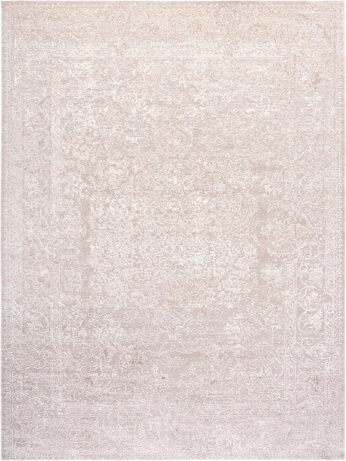 SAFAVIEH Area Rug 8x10 - Reflection Collection - Large - Cream & Ivory, Non-Shedding & Easy Cleaning, Ideal for Living Room, Bedroom, Dining Space (RFT664D)