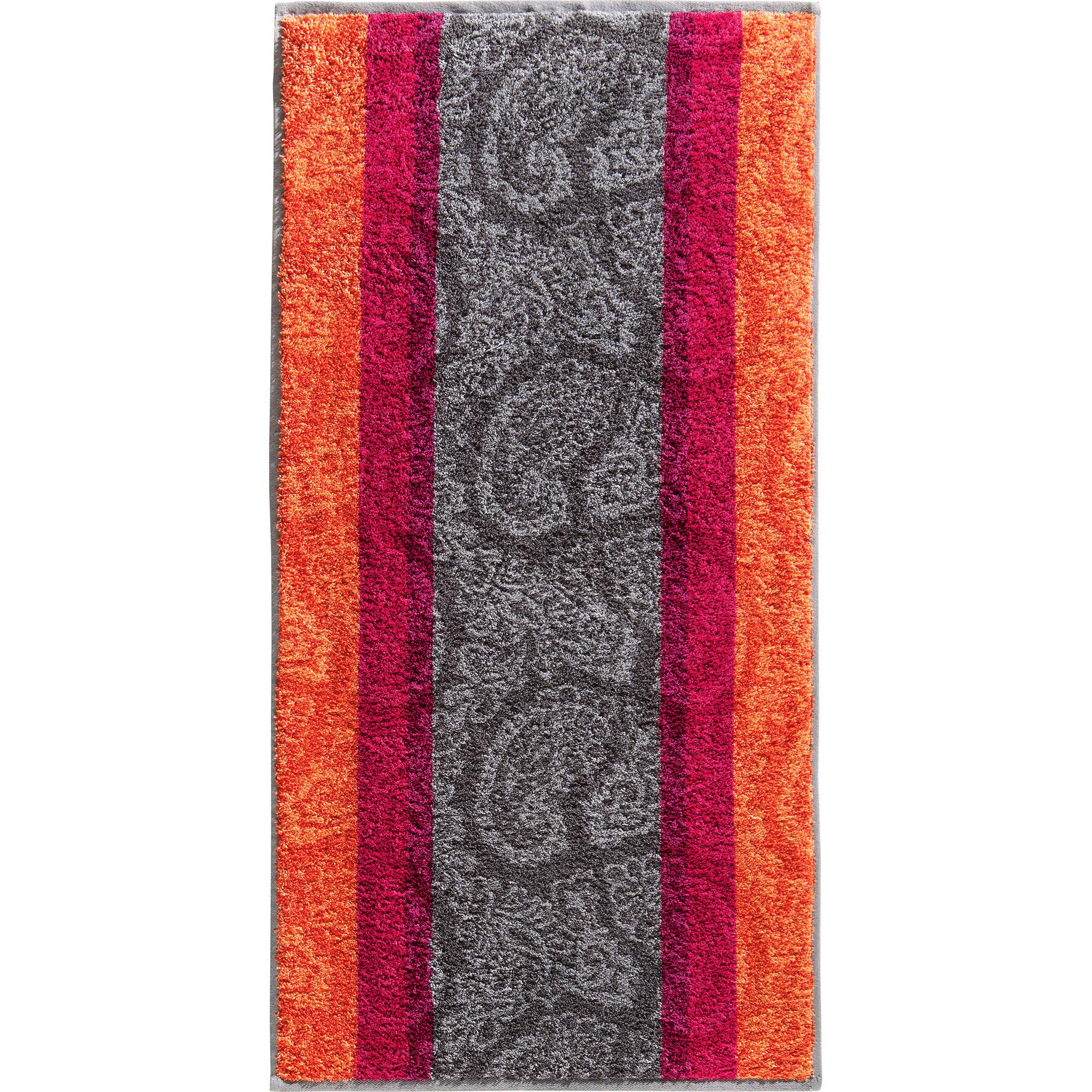 Erwin Müller Duschtuch-Set Paisley 2er-Pack Walk-Frottier orange/grau Größe 70x140 cm