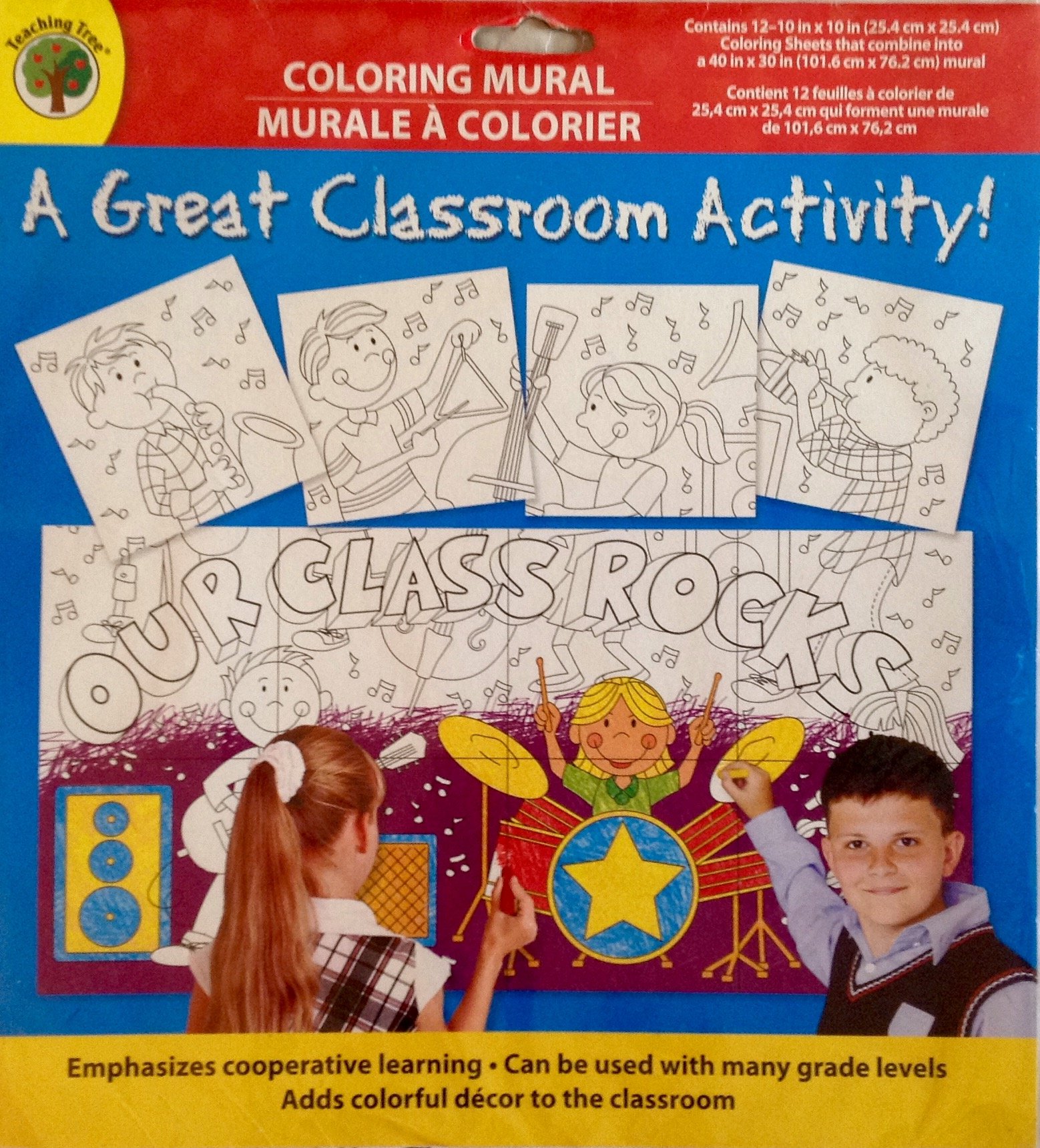 Teaching Tree Coloring Mural - Our Classroom Rocks