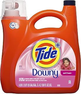 Tide Plus Downy, Laundry Detergent Liquid, Laundry Soap, April Fresh, 4.08 L, 89 Loads