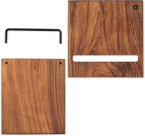 Miniatura 6 de TILISMA Soporte para libros de madera hecho a mano  Soporte de madera de nogal para encimera de cocina  Soporte para libros de texto para leer manos