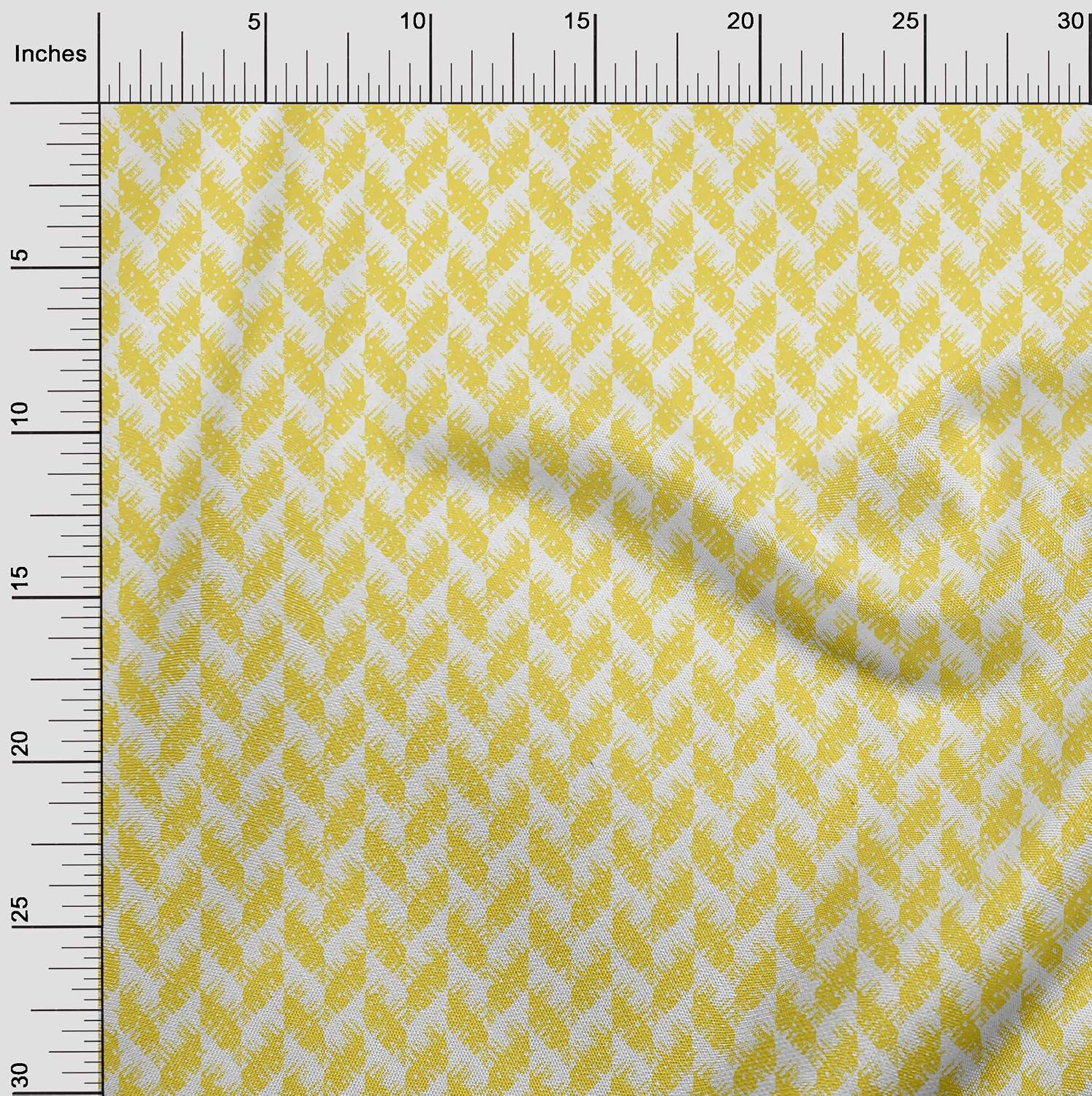 oneOone Viscose Chiffon Yellow Fabric Texture Craft Projects Decor Fabric Printed By The Yard 42 Inch Wide