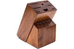 Universal Knife Block Holder, Sleek Bamboo Knife Block without Knives
