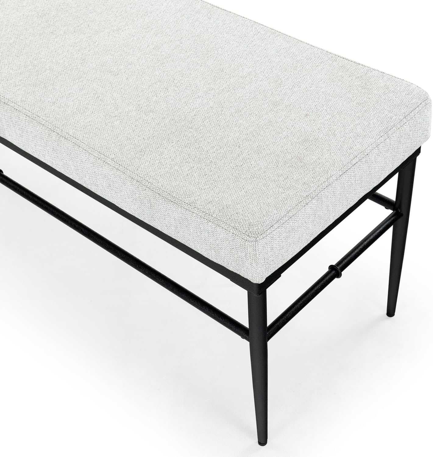SAFAVIEH Couture Collection Theabella Black & Light Grey Bench