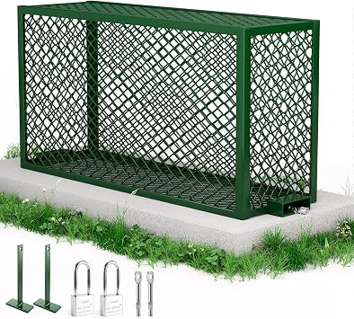 Backflow Preventer Cage, Lockable Steel Backflow Cover for Irrigation Systems, Heavy Duty Backflow Valve Protector with Anchors & 2 Stainless Steel Locks 44.37 13.39 24.02