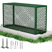 Heavy Duty Backflow Preventer Cover, Steel Backflow Cage, Outdoor | 2 Stainless Steel Locks and Anchors, Outdoor Security Enclosure for Irrigation Backflow Preventers, 44.37 13.39 24.02