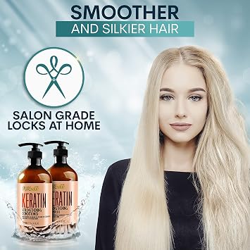 PURE NATURE Keratin Shampoo and Conditioner Set and Keratin Hair Mask