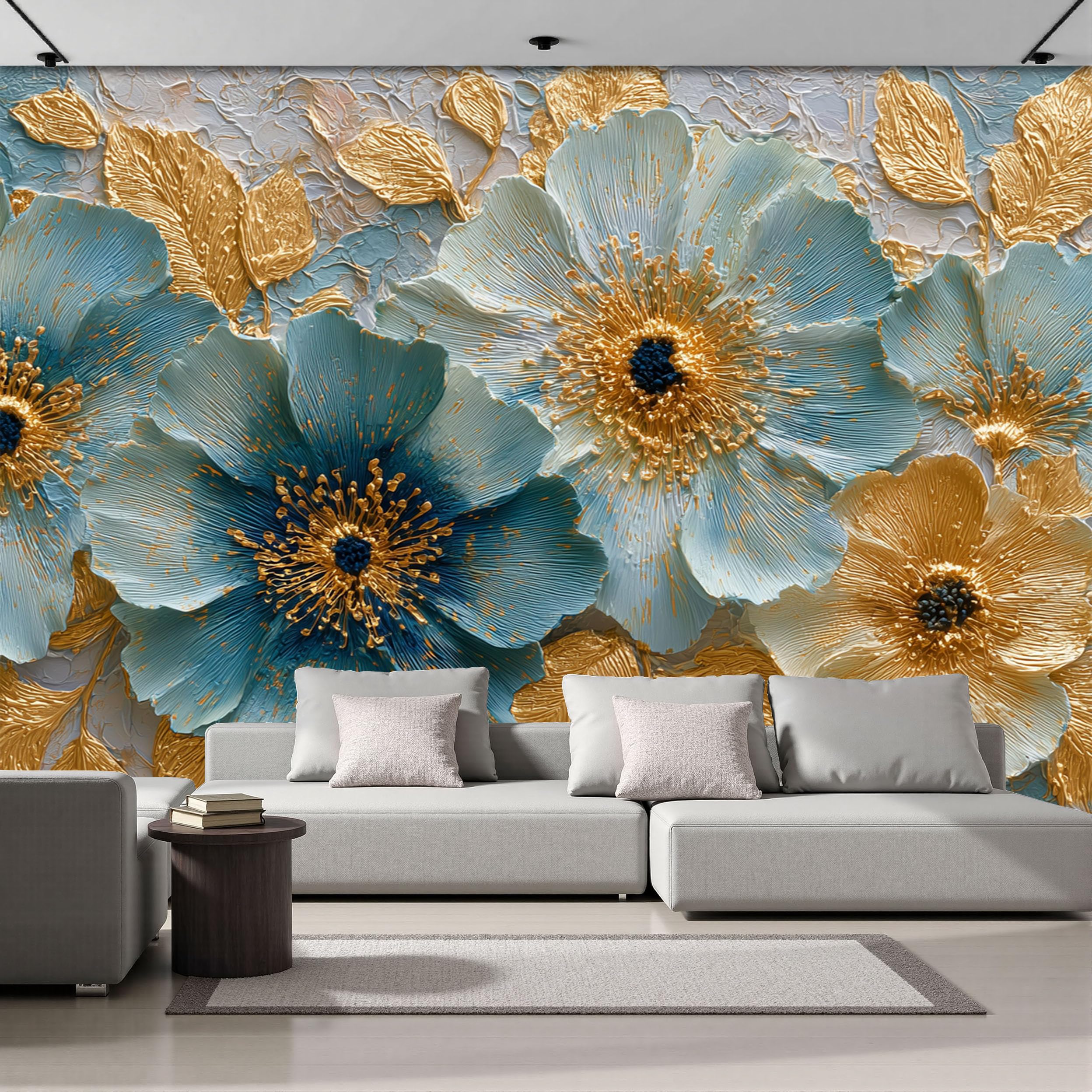Papier Peint Panoramique Fleurs Sauvages pour Rénover un Grand Mur