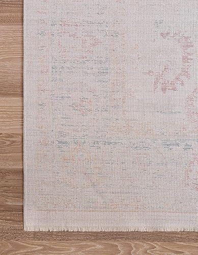 Miniatura 10 de Unique Loom Noble Collection - Alfombra de área tradicional, envejecida, vintage, botánica, fronteriza, rectangular, 4 pies 1 pulgada x 5 pies 7