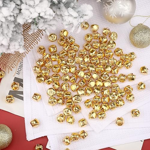 Miniatura 4 de Augshy 200 cascabeles cascabeles de 35 pulgadas para manualidades a granel para Navidad, hogar y mascotas, decoración de Navidad, suministros de