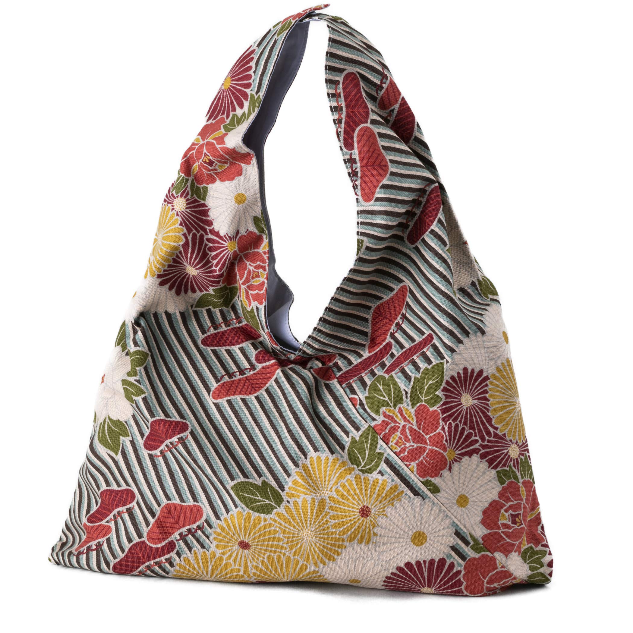Noren Japanese Cotton Azuma Bag Retro Flower Eco Tote Foldable Made in Japan