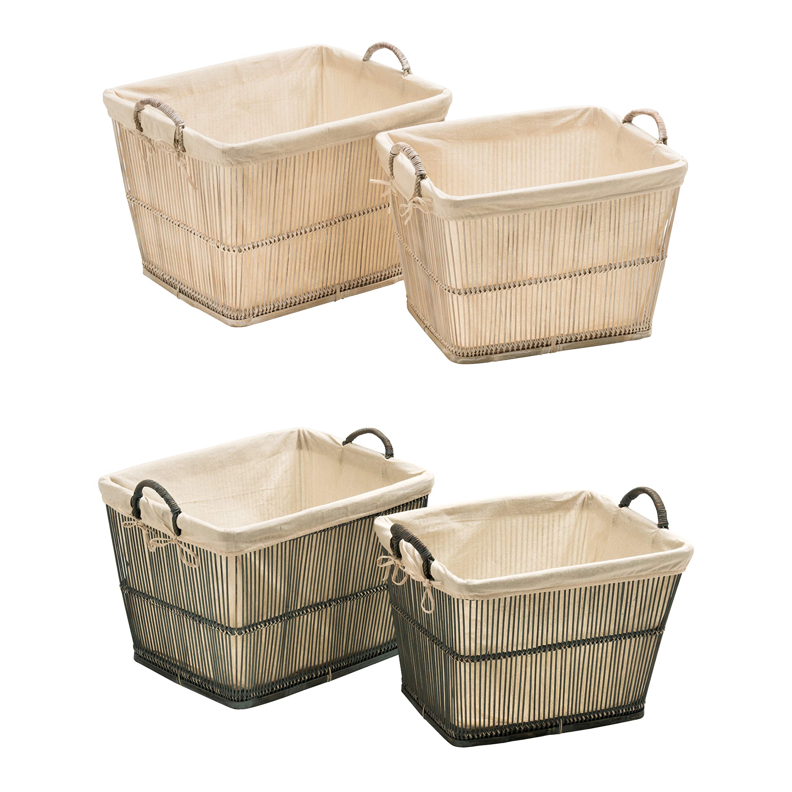 Paniers de rangement en bambou pour harmoniser votre salon rustique