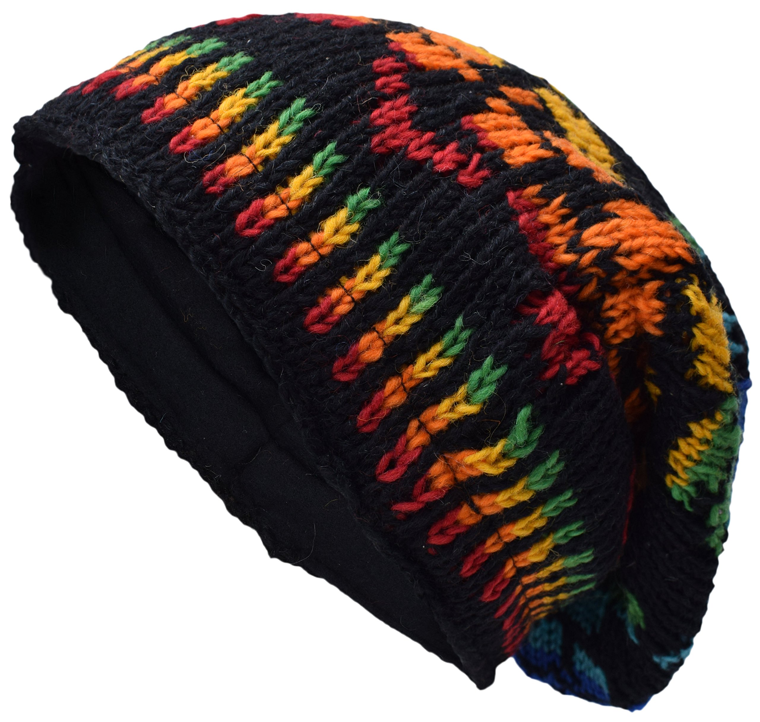 Gheri Men's F Woolen Leece Lined Skullies Oversized Beanie Hats
