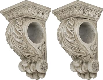 Chatecu Drapery Sconce, Corbel Bracket, Drapery Scarf Swags, Wall Decor, Cottage, 2Pcs