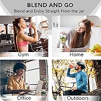 Vista 3 de Mueller Smoothie Blender for Smoothies - Personal Blender for Shakes, Frozen Drinks, Baby Food & More, 15oz Travel Cup and Lid, Durable Stainless