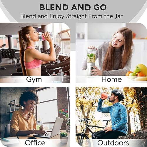 Miniatura 3 de Mueller Batidora de batidos para licuados de frutas, licuadora personal para batidos, bebidas congeladas, comida para bebés y más, taza y tapa de