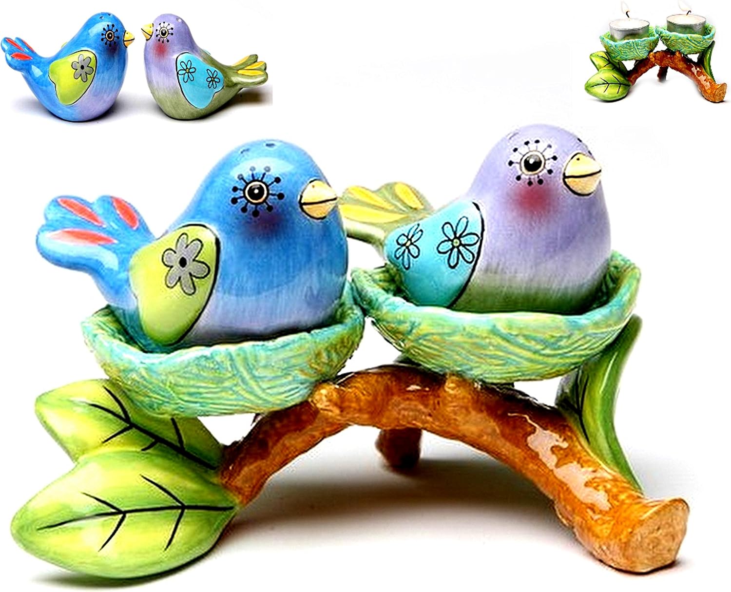 Flights Of Fancy: Bird Nest Salt & Pepper Shaker & Tealight