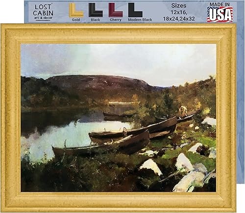 Miniatura 10 de Lost Cabin North 1890 de Konstantin Alexeievitch Korovin  Impresión en marco biselado negro  Reproducción de pintura de obras de arte finas  Regalo