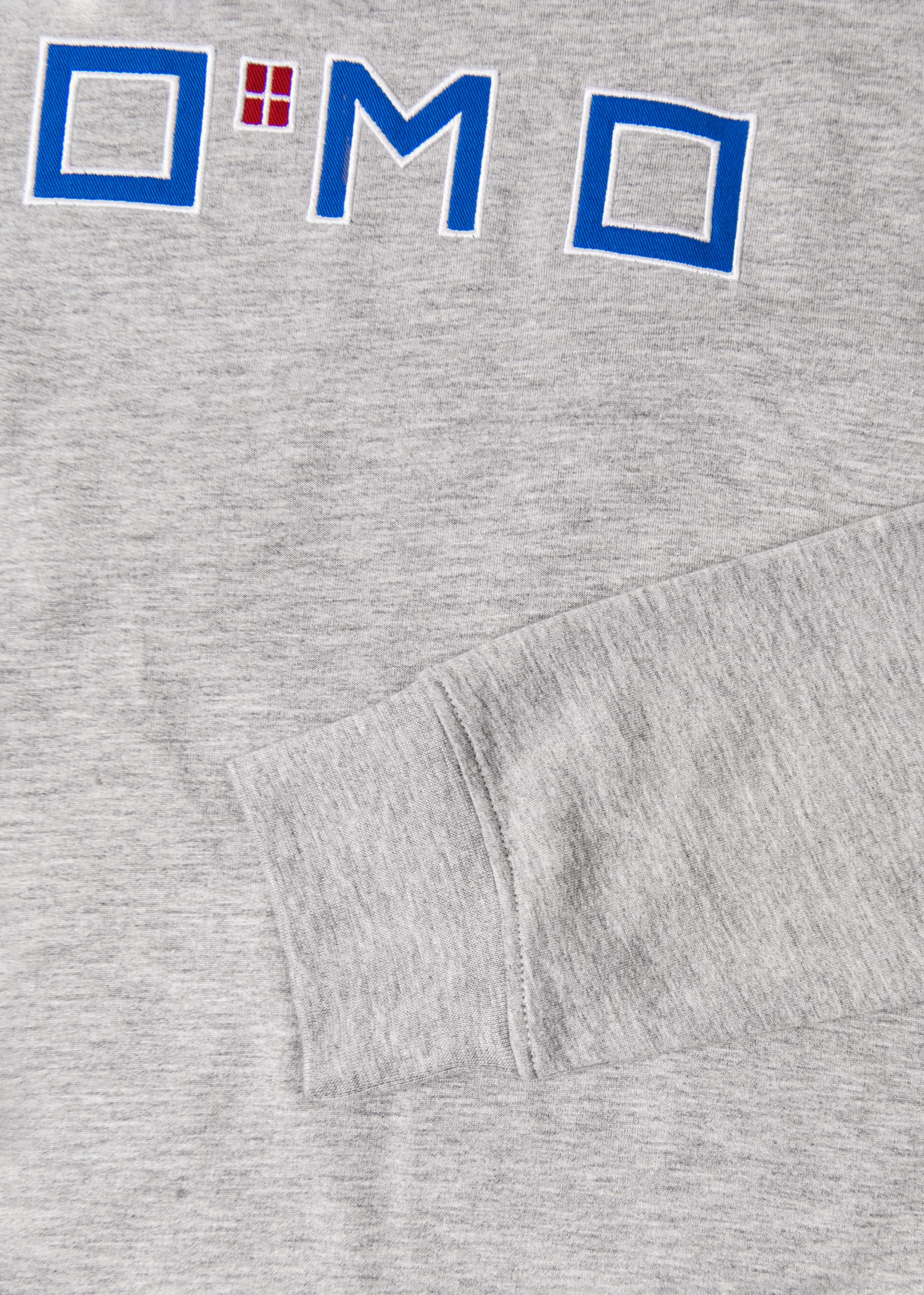 COMO 1907 - Felpa Girocollo Bambino - Colore Grigio Melange - Ricamo Como e Stemma - Logo del Settore Distinti dello Stadio Giuseppe Sinigallia - 100% Cotone - Made in Italy