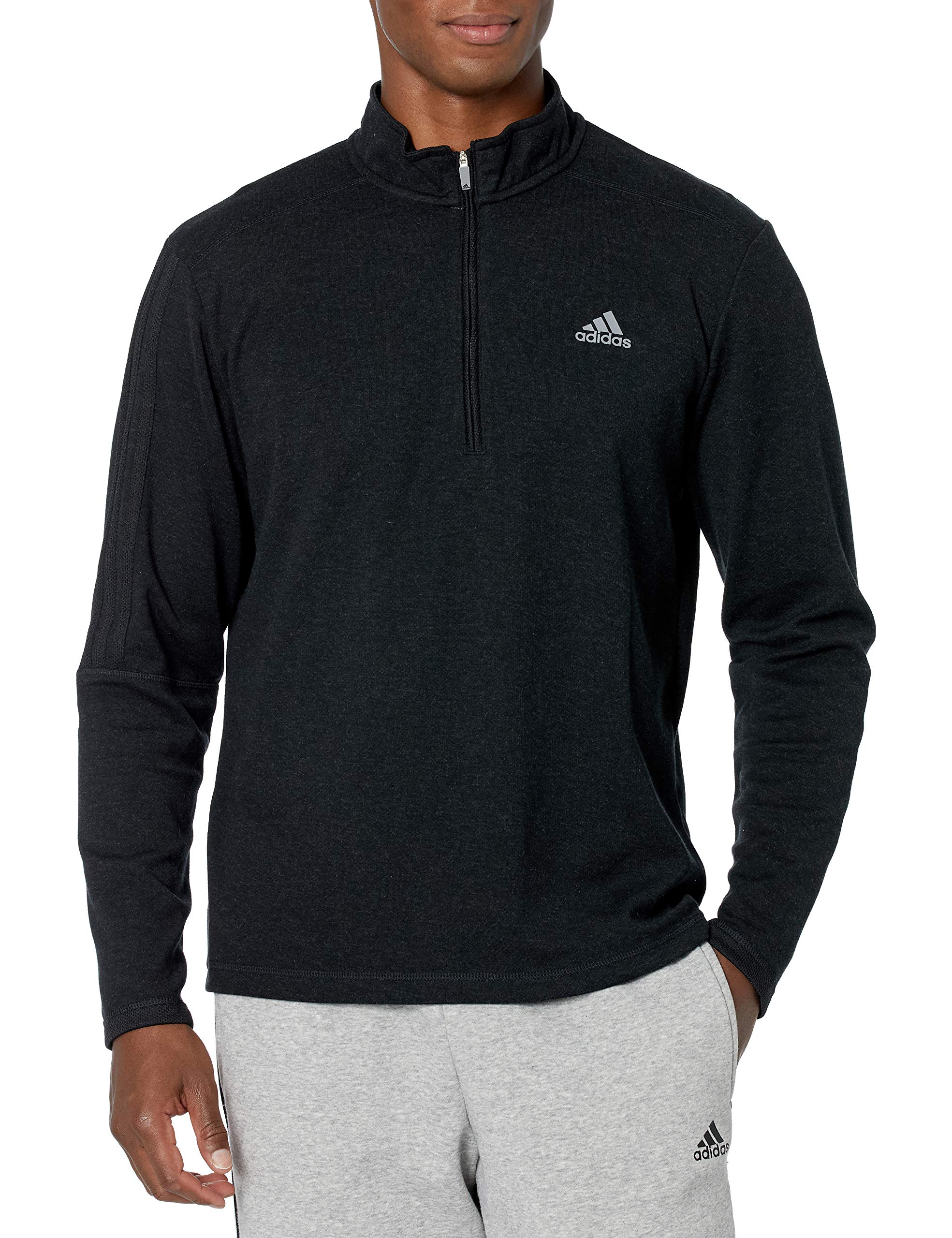 Pull à fermeture Éclair adidas 3 bandes homme veste sport polyester