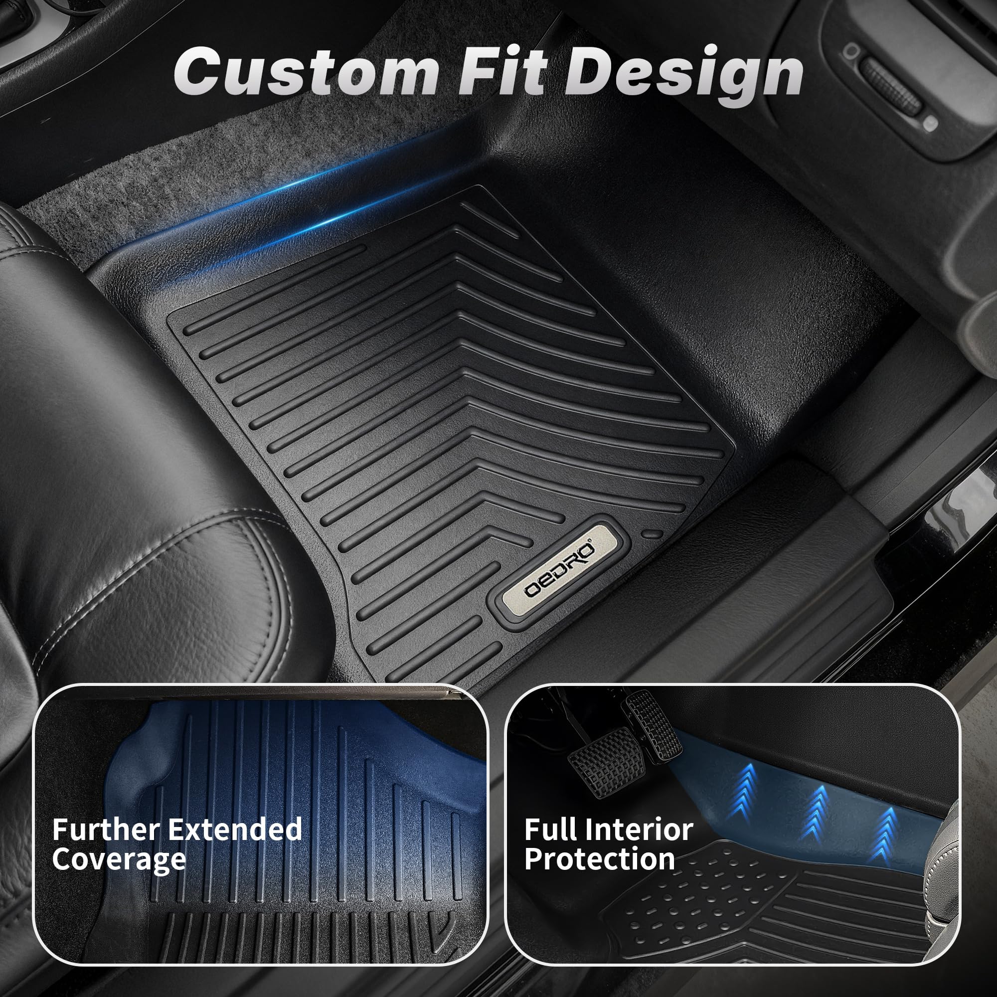 OEDRO Floor Mats Set Fits for Chevy Tahoe GMC Yukon Not Fit Yukon XL Cadillac Escalade 2021-2026 w — view 4