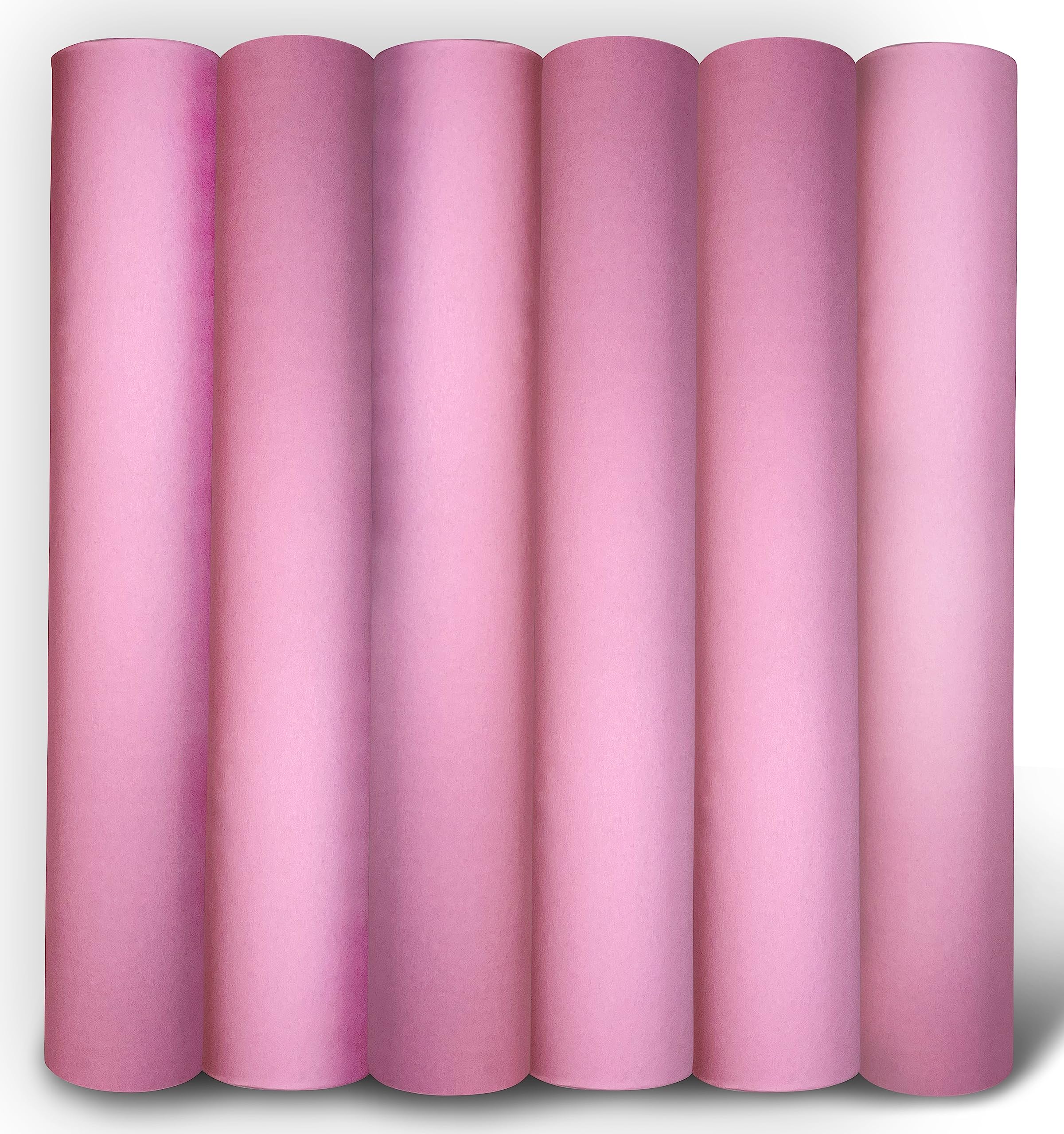 6 Rollen Liegepapier, Rosa, 59 cm x 70 m, Massagepapier, glatte Textur