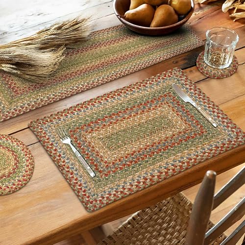Homespice Azalea Jute Braided Table Runner, Rect 8x28 Set of