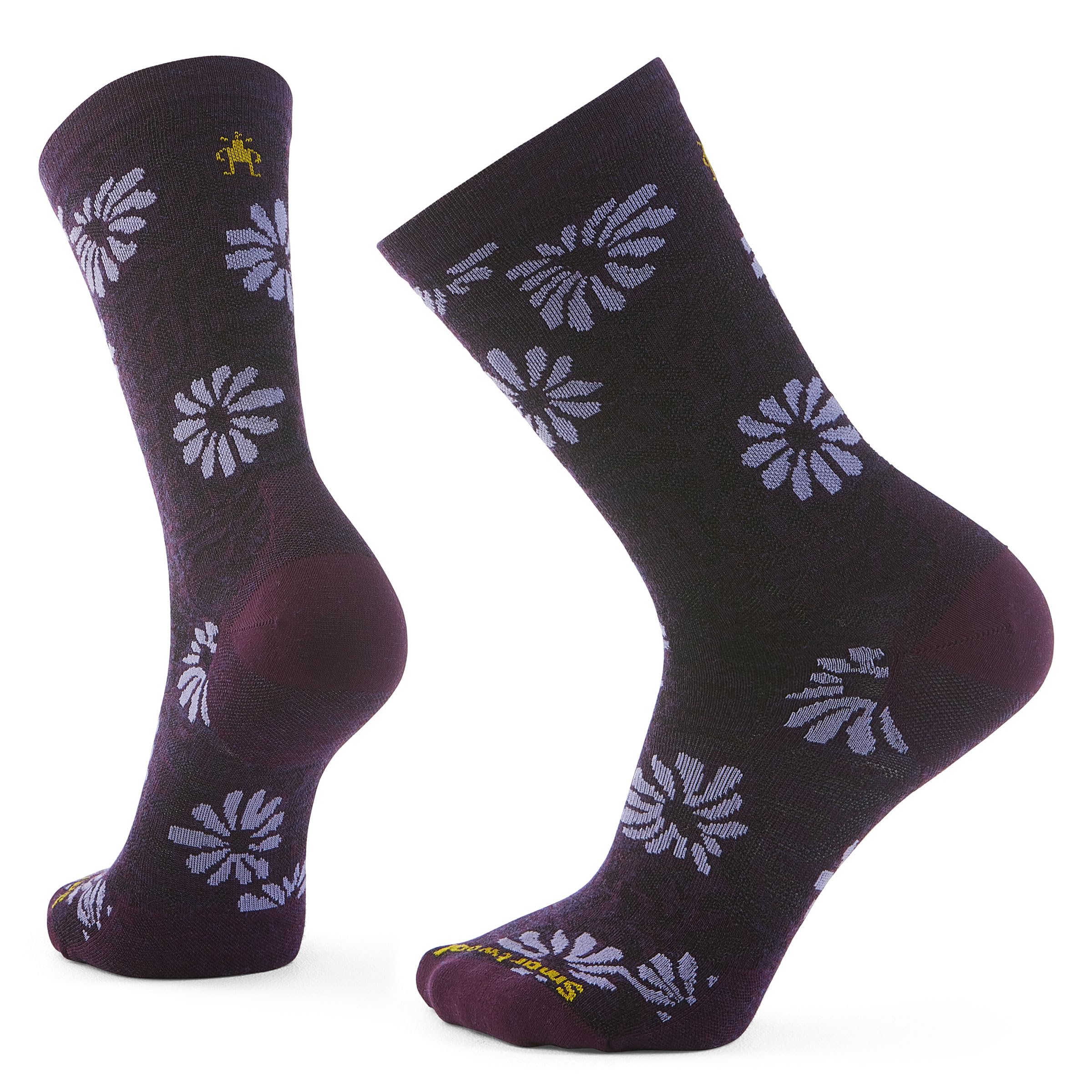 Smartwool Women's Purple Iris Everyday Floral Crew Socks - M
