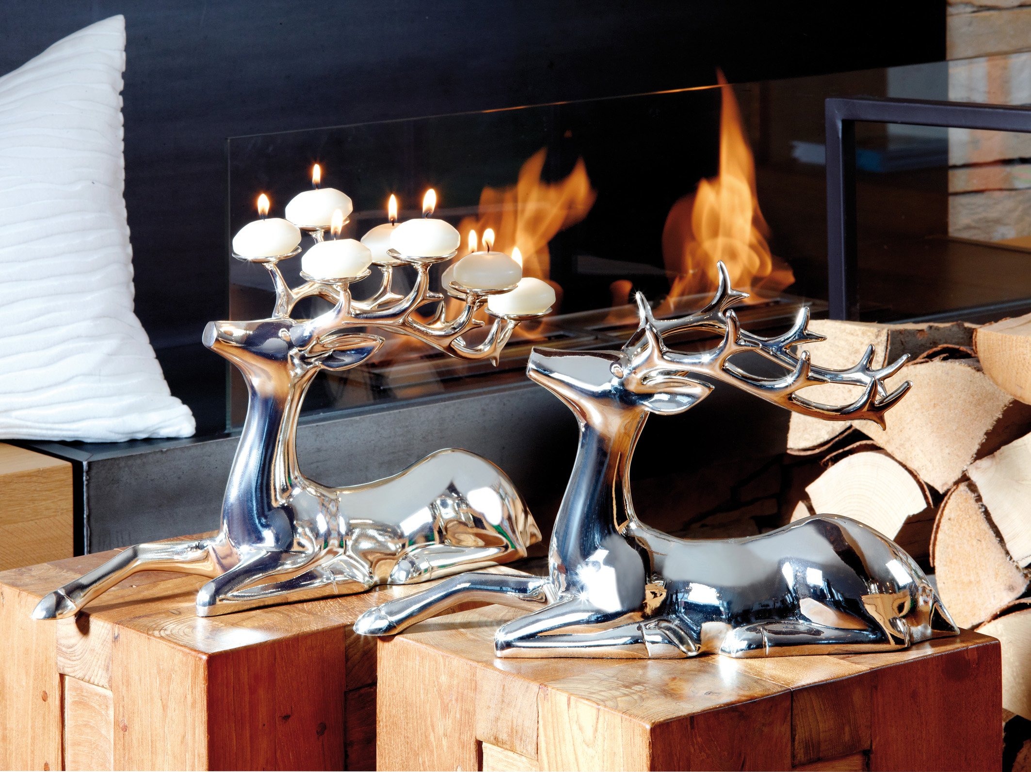 Hermann Bauer Jun Décoration de Noël en aluminium poli