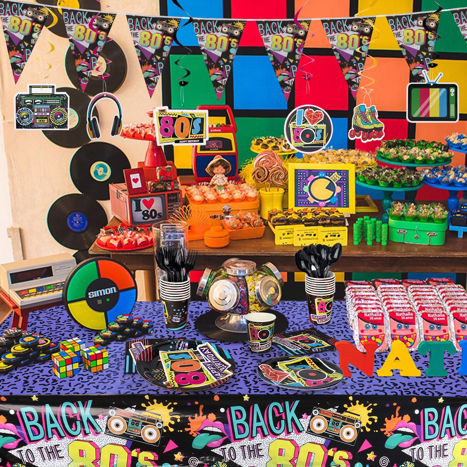 Amazon.co.jp: 80年代テーマの誕生日パーティー用品 80年代に戻る