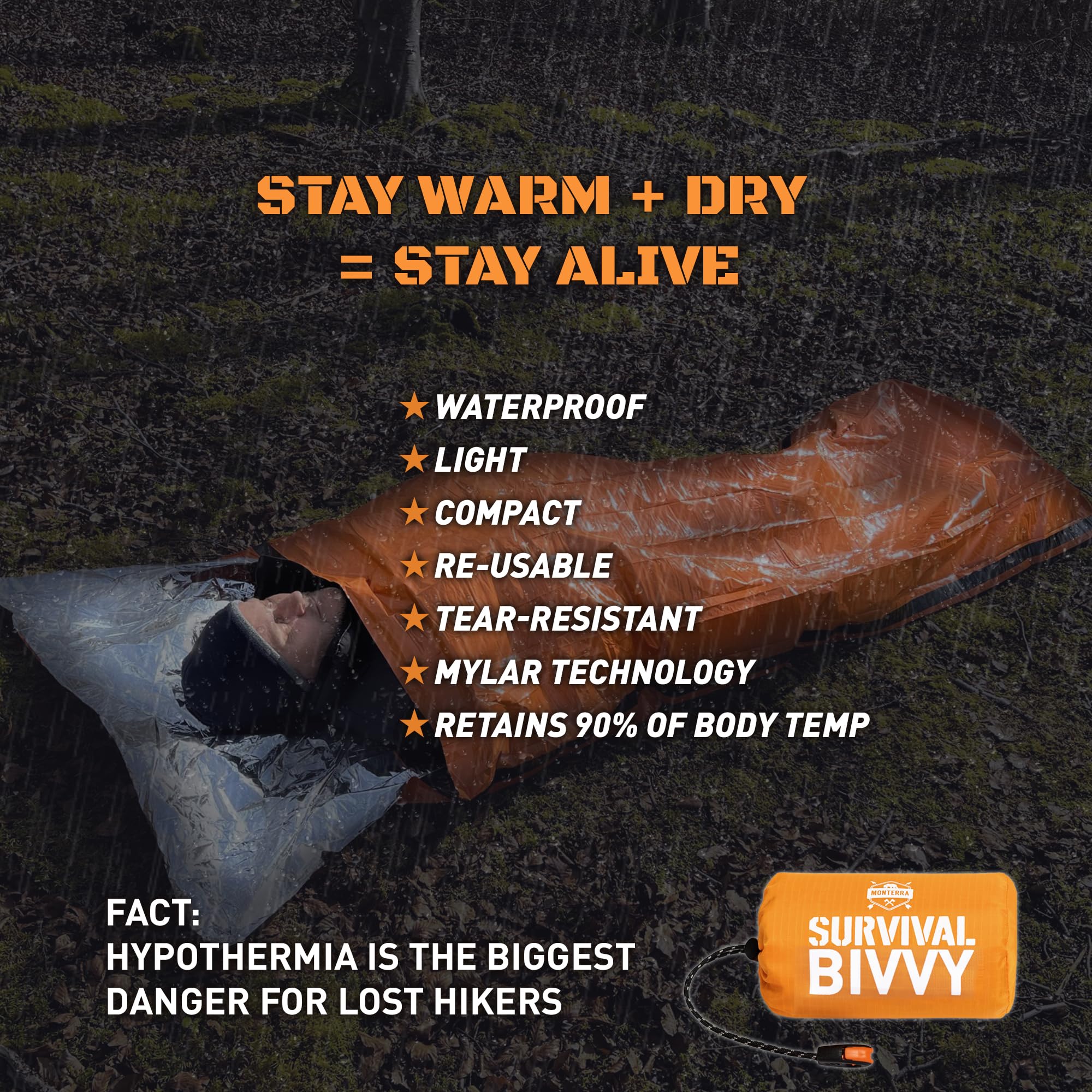 Monterra Emergency Survival Bivvy Sleeping Bag
