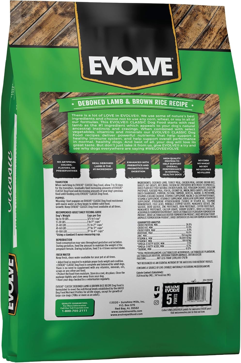 Evolve Classics Lamb and Brown Rice Recipe Dog Food, 14lb