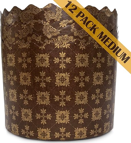 Miniatura 8 de Molde de pan de Pascua para paska, 12 piezas, tamaño mediano, 12.35 oz, molde para panettone, molde de panettone, molde para panettone, moldes para