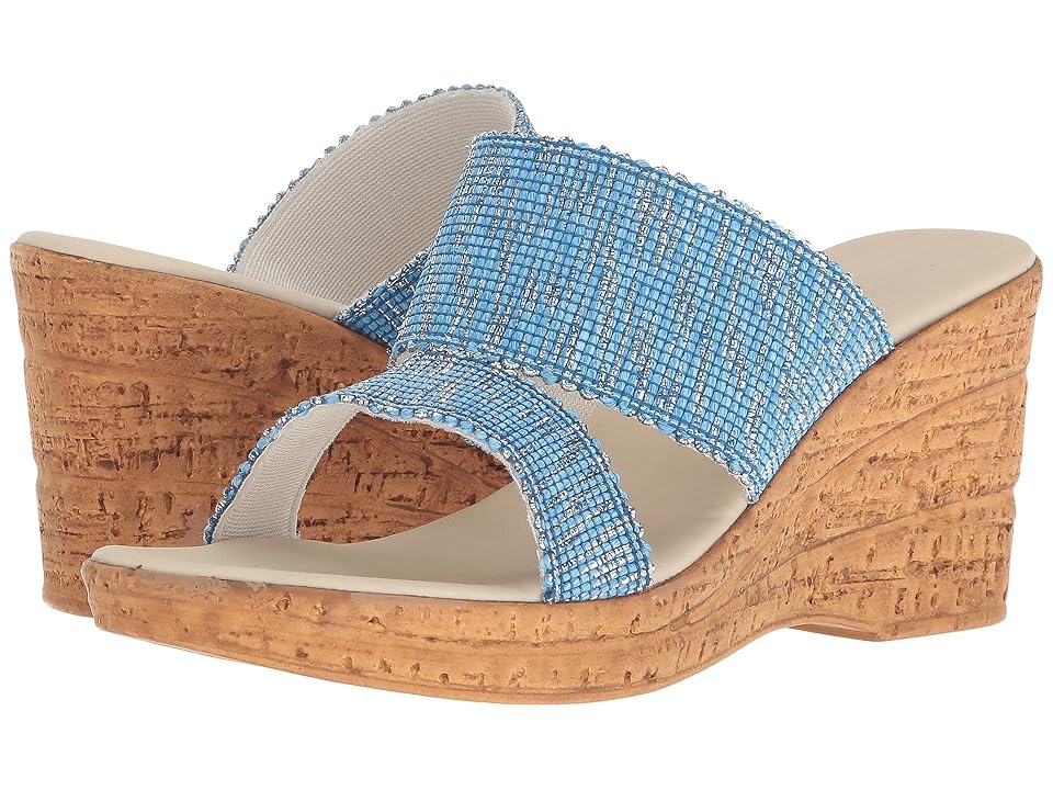

Onex Natali (Blue Metallic) Women's Toe Open Shoes