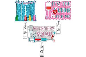 Nurse Badge Reel Retractable - Size Matters Syringe Design Phlebotomist Badge Holder