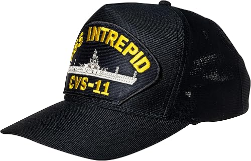 Miniatura 2 de Gorra de béisbol azul marino del USS Intrepid CVS-11 de la marina de guerra de los Estados Unidos, Azul marino