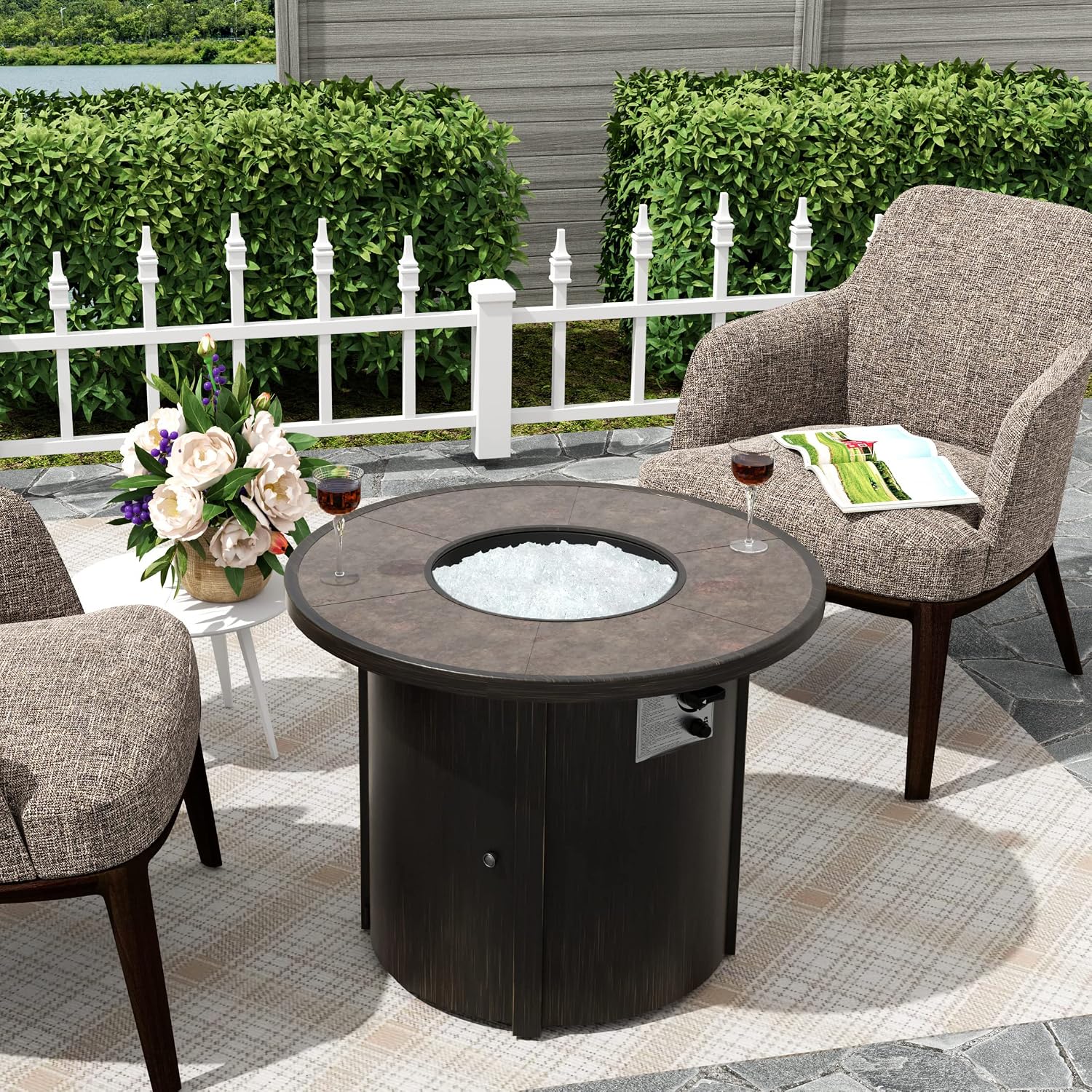 WO Westin Outdoor HeatPro Fir Pit Glass,Clear